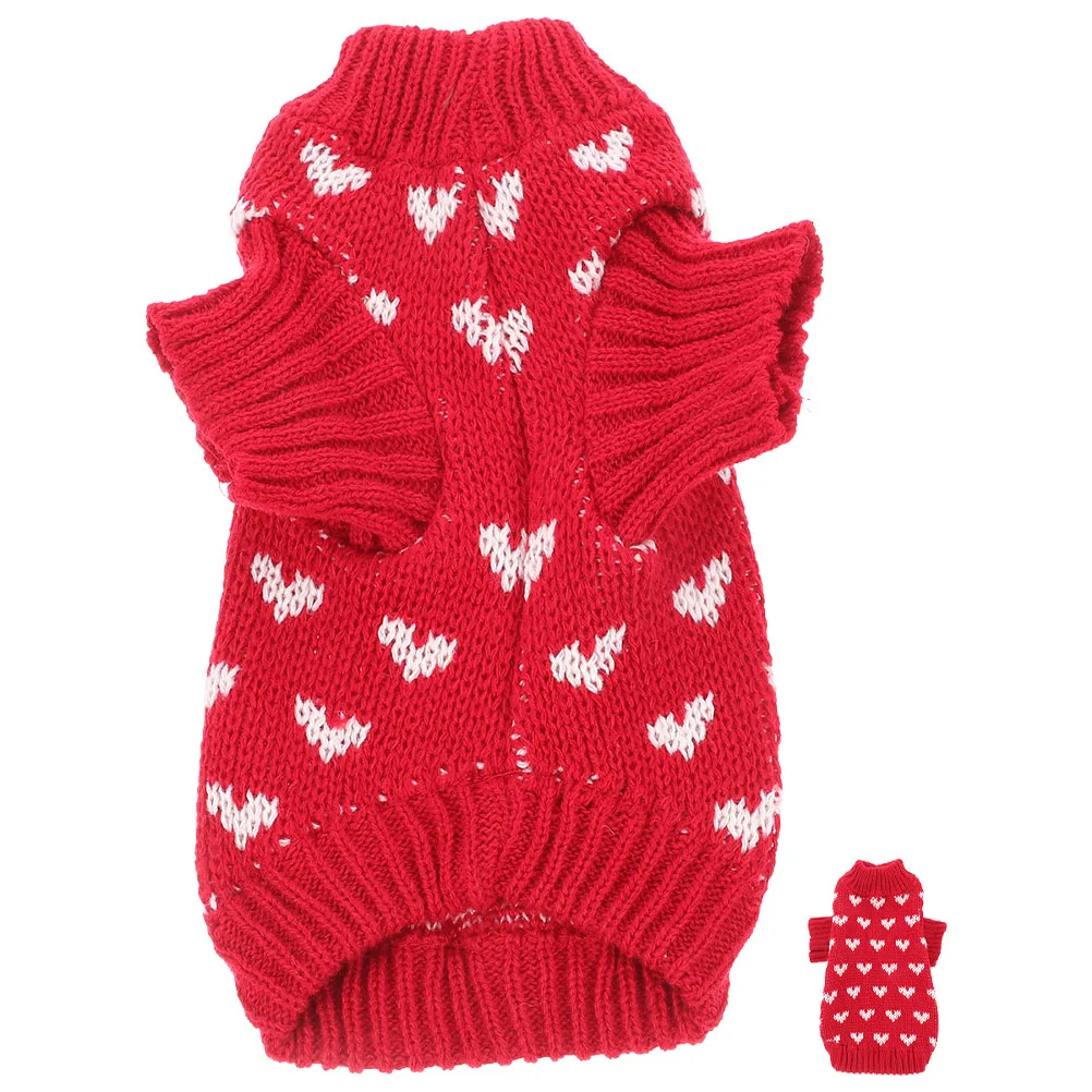 

Pet Sweater Dogs Puppy Covers Cold Weather Adorable Clothes Outfits Garment Round Neck