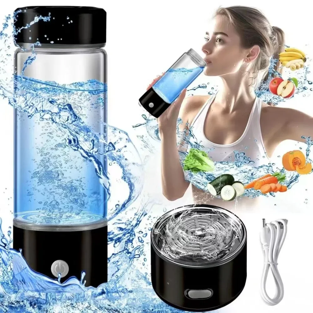 

Hydrogen Water Bottle,3 Min Rapid Hydrogen Water Bottle Generator with SPE PEM Technology Portable Hydro water bottle