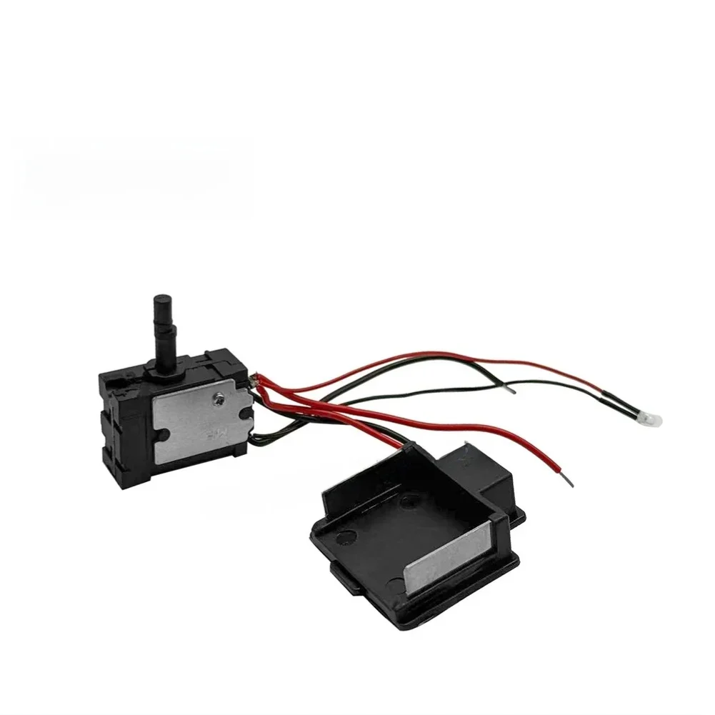 21V Electric Ratchet Wrench Switch With LED Light And Pins Metal Plastic Black Replacement Part For Power Tools Repair Accessori