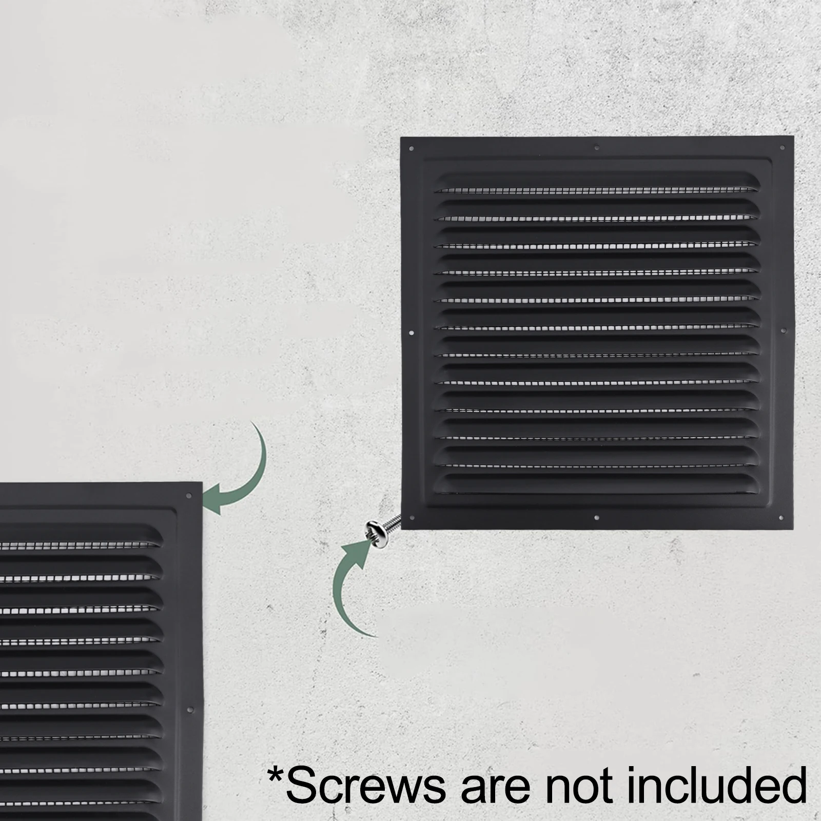 

Алюминиевая вентиляционная крышка 250x250 мм, квадратная вентиляционная решетка, нейлоновая сетка из алюминиевого сплава в комплекте, покрытие лака для выпечки, офисная вентиляция