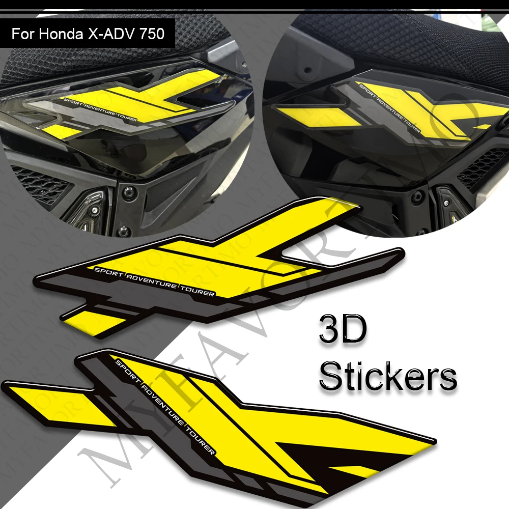 لهوندا X-ADV XADV X ADV 750 2025 مغامرة دراجة نارية خزان الوسادة عجلات الركبة الجسم الحاجز شل عدة ملصقات حامي الشارات