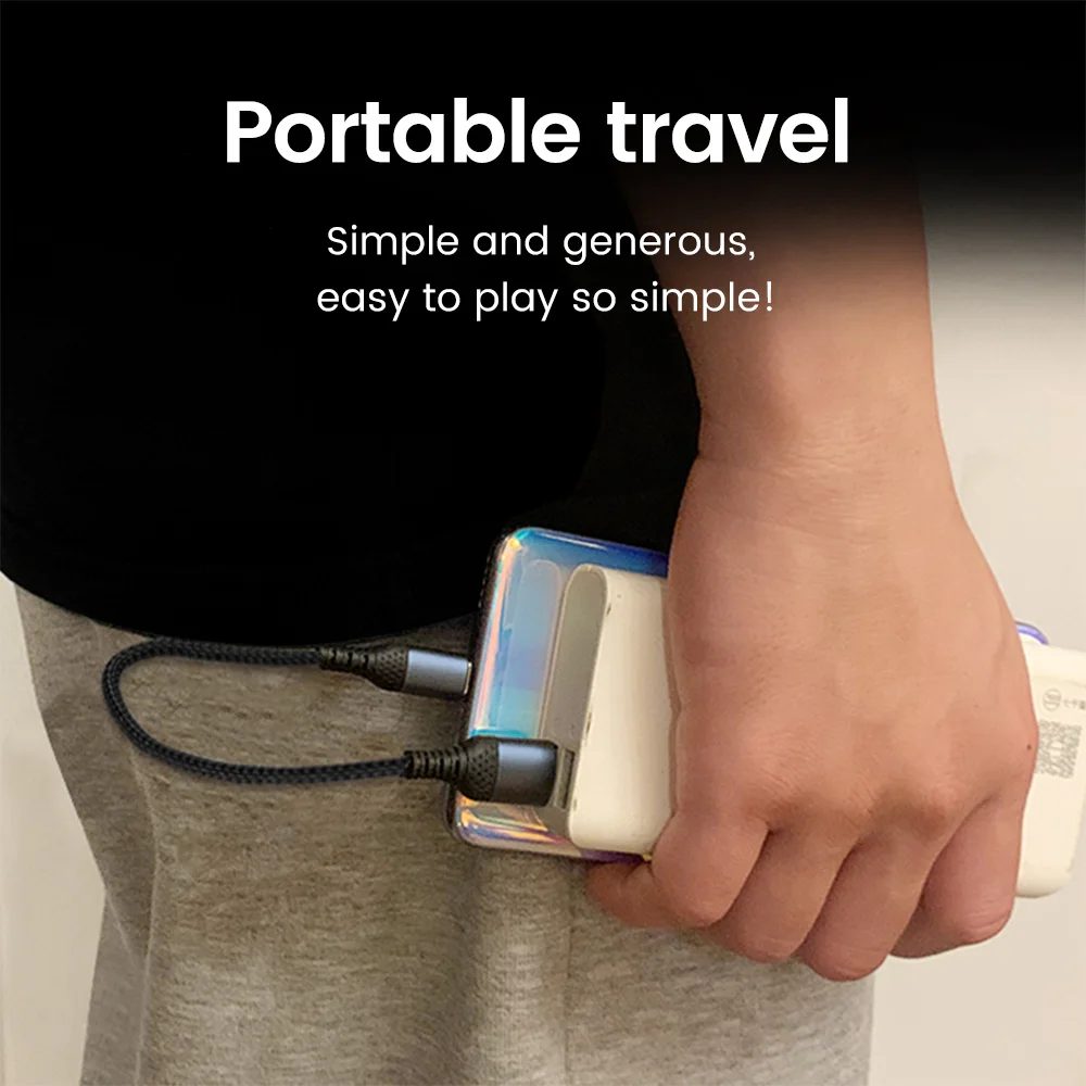 Krótki kabel USB typu C do typu C 6A 66W do szybkiego ładowania, kabel zasilający USB C do powerbanku, przewód USB C do iPhone'a, Huawei, Xiaomi