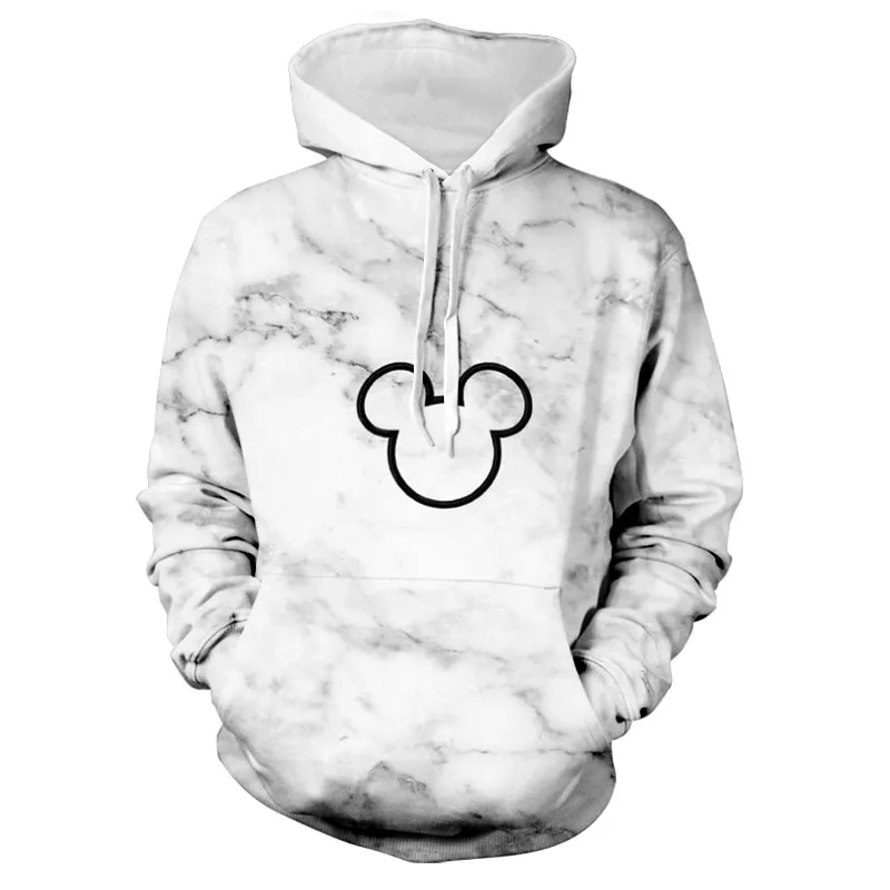 2024 New Streetwear Hoodie Men's Fall Long Sleeve Harajuku Disney Stitch and Mickey 3D Print Casual Sweatshirt Y2K