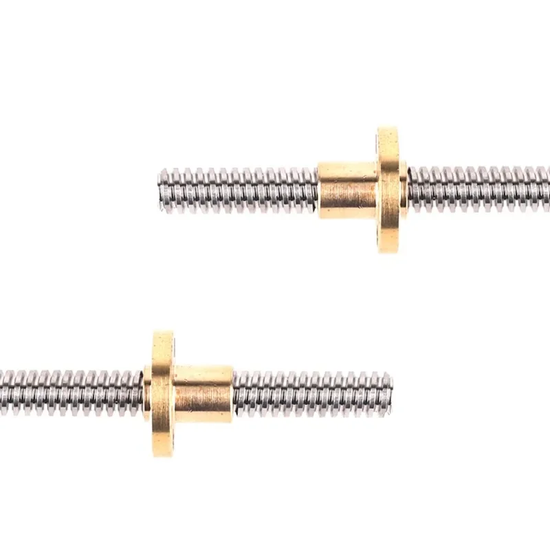 High Precision T8 Lead Screw Nut 4mm Pitch Trapezoidal Stainless Steel Threaded Rod Coupling for Stepper Motor Guide Rail