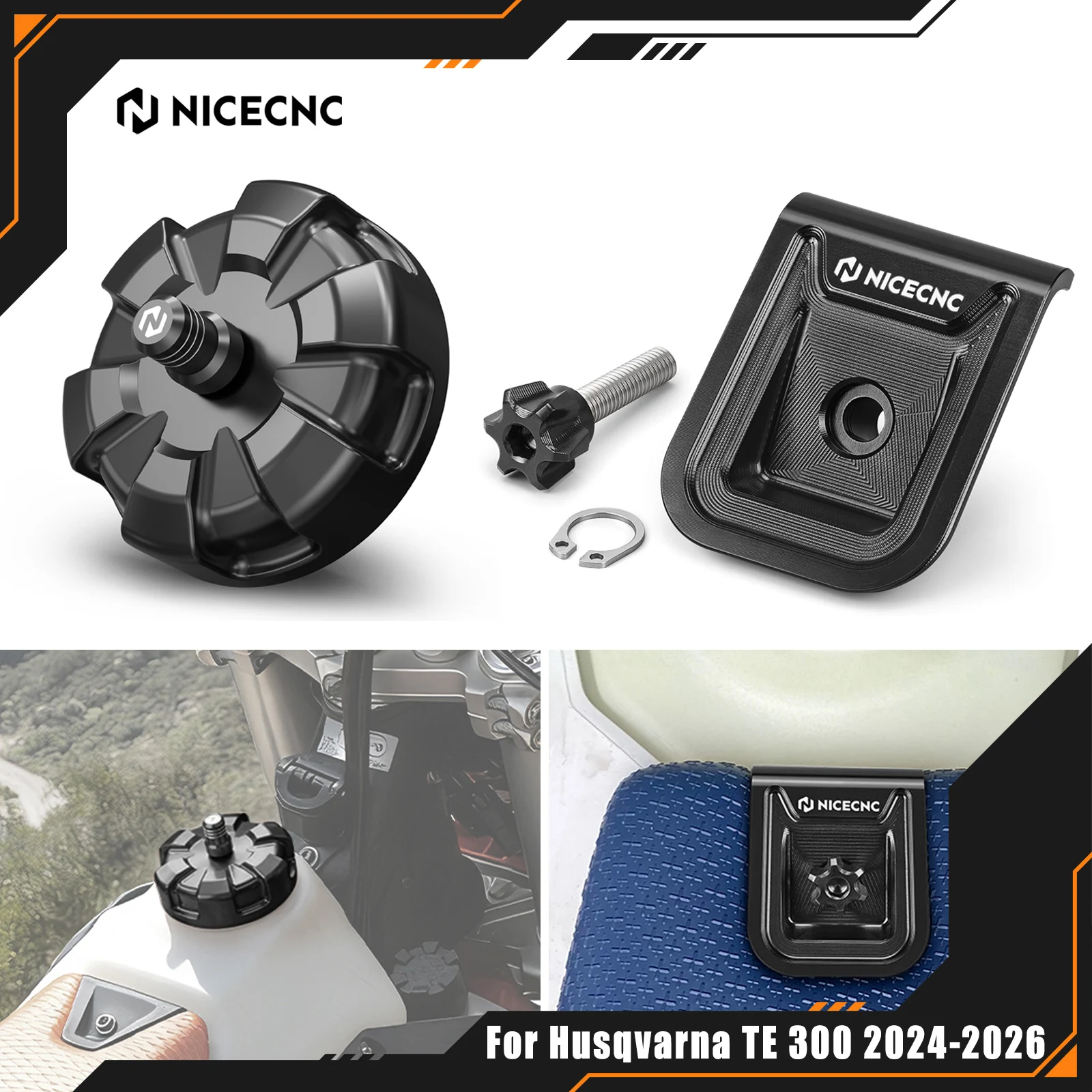 For Husqvarna TE 300 2024-2026 TE 250 FE 250 FE 350 FE 450 FE 501 Fuel Tank Cap Seat Mount Cover TX 300 FX 350 FX 450 2023-2026