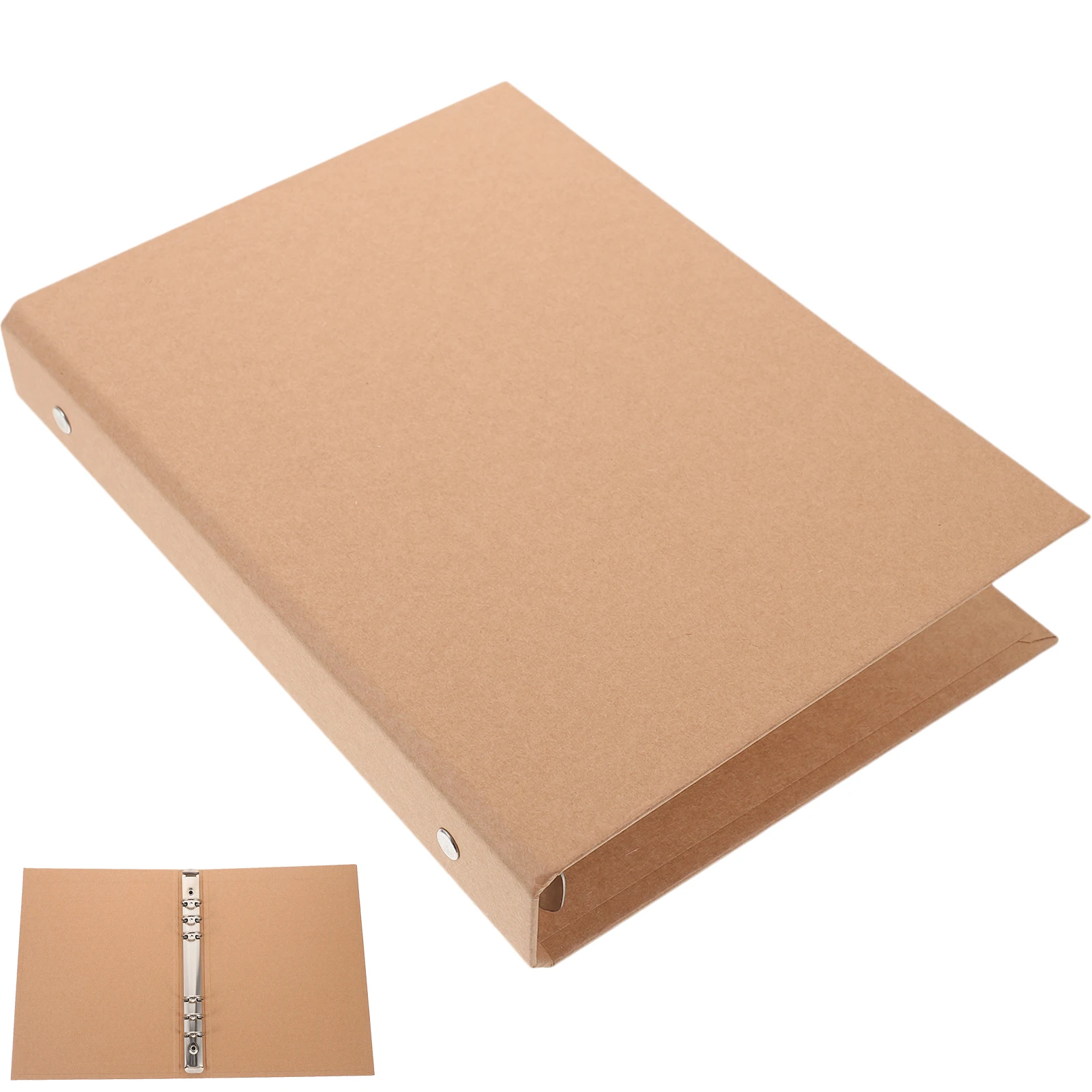 

Kraft Paper Binder Cover Notebook Shell Replaceable Loose Leaf Planner for Students Custom Journaling Office Folder Organizer