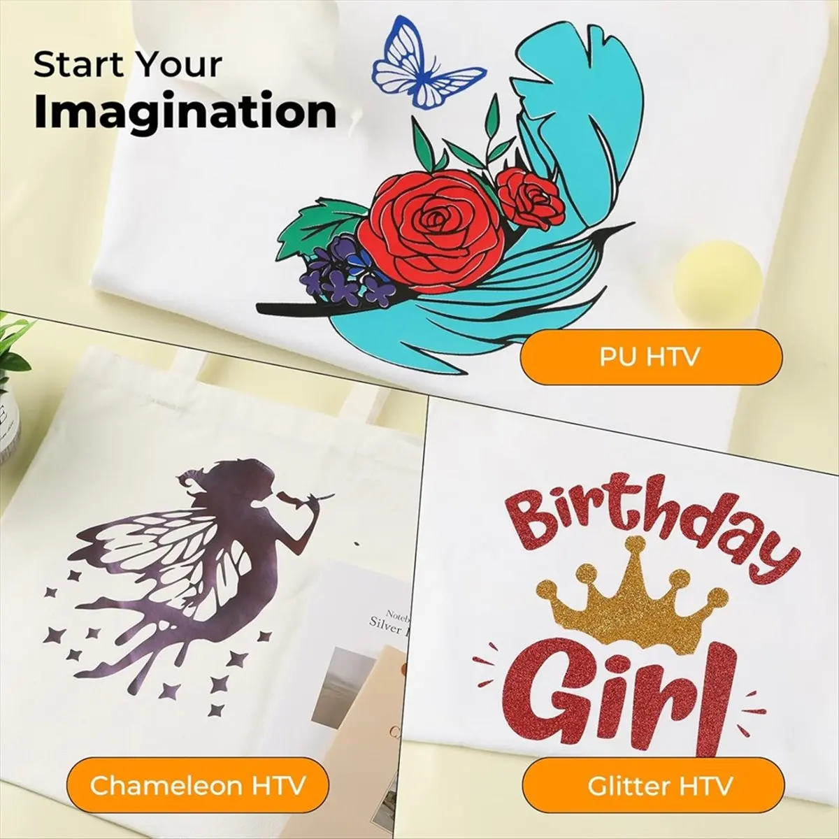 

Винил для теплопередачи HTV, 18 упаковок различных винилов HTV с блестками, хамелеоном и полиуретановым утюгом на виниле для футболок