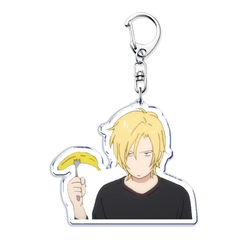 Popular Anime Banana Keychains for Accessories Jewelry BL Ash Lynx Eiji Okumura Yellow Keyrings Fans Friends Gifts view 4