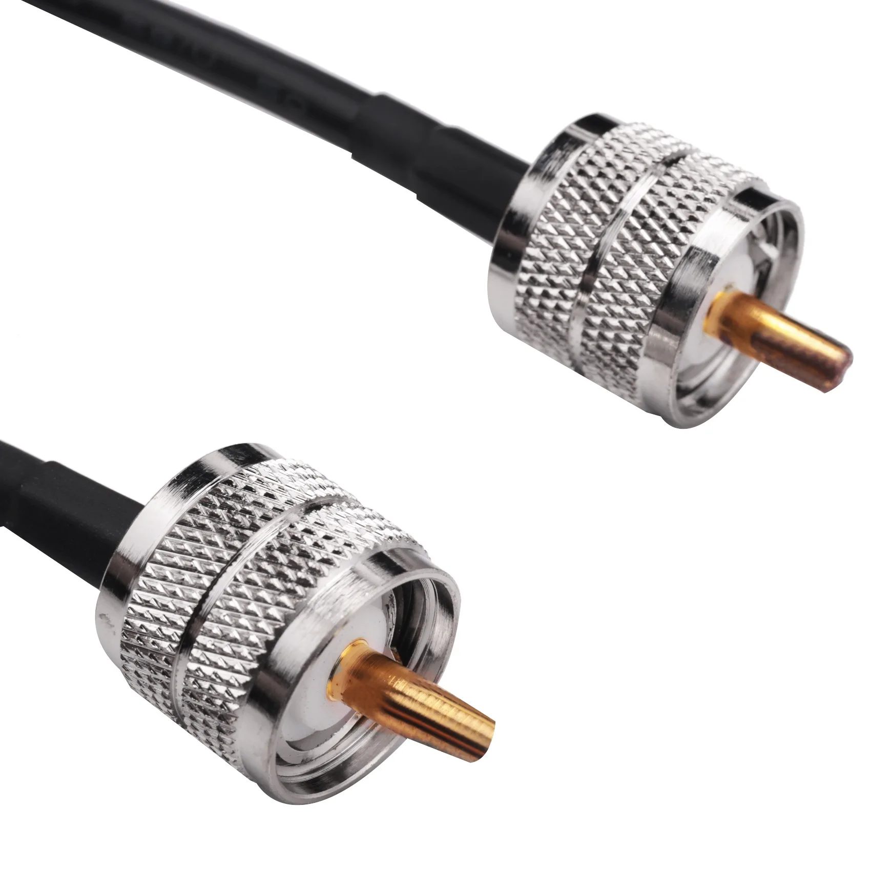 15M UHF Coaxial Cable RG58 Coax Cable PL259 Cable 50 Ohms CB Radio Antenna Cable UHF Male to UHF Male Low Loss UHF