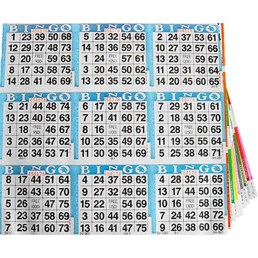 

Assorted 9 on 4 Bingo Paper