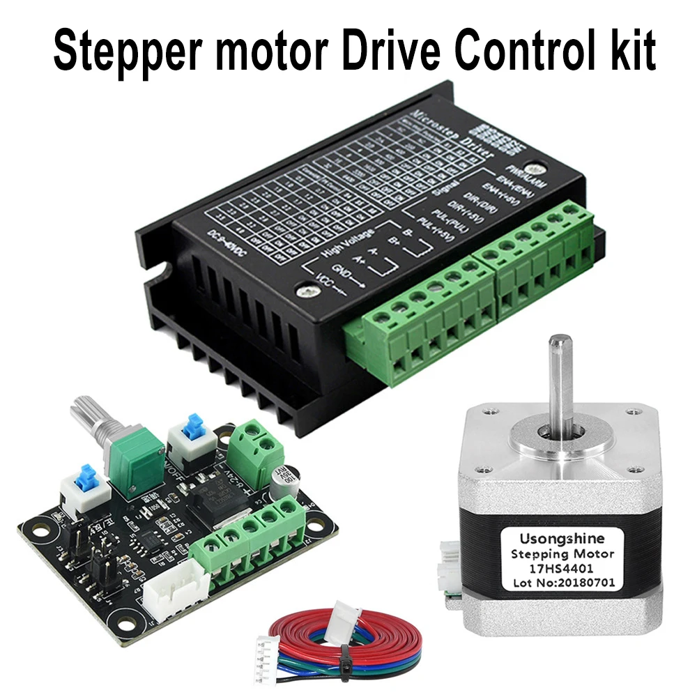 Nema17 Stepper Motor Driver Kit 17HS4401+TB6600 4A+MKS OSC Adjustable Forward and Reverse Speed for CNC Engraver Sliding Table