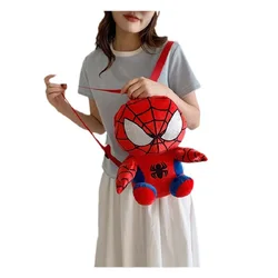 Spider Man Children Plush Backpack Kawaii Cute Anime Cartoon Kindergarten Travel Outdoor Bag Plush Doll Kid Birthday X-mas Gifts