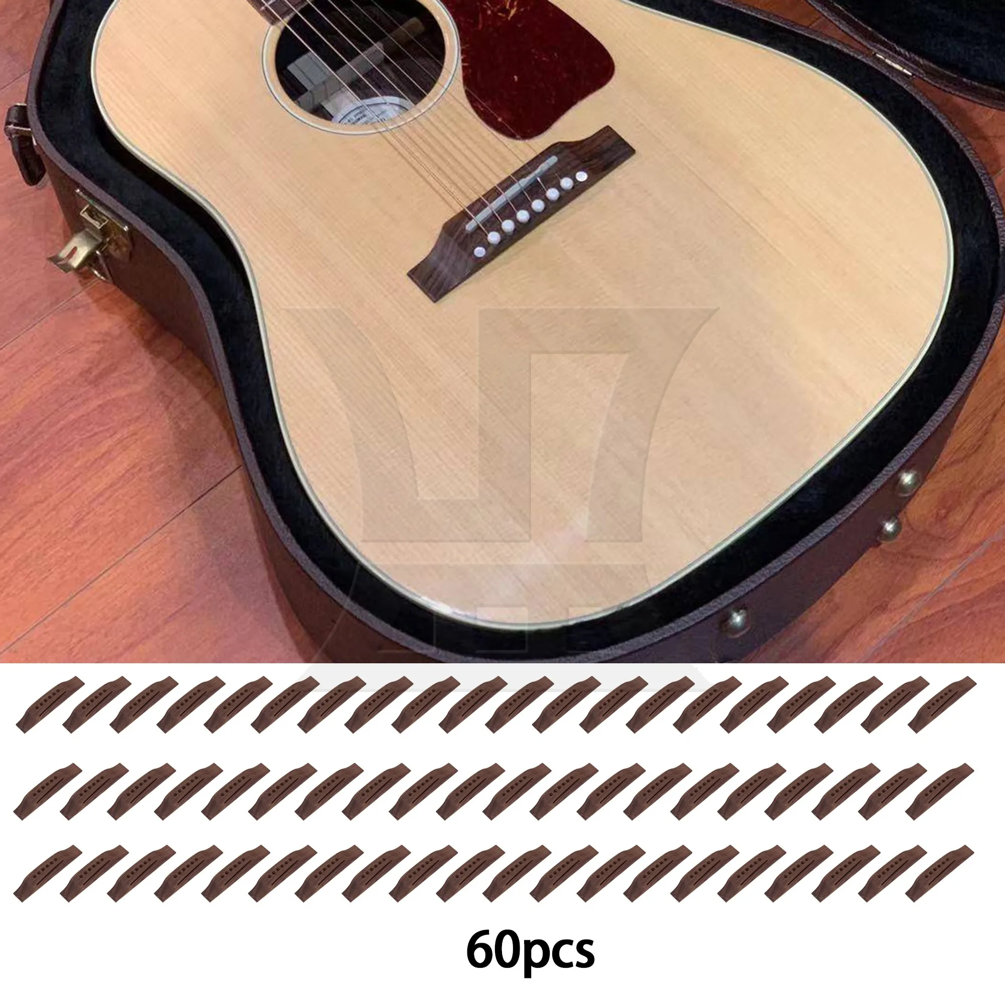 

Yibuy 60pcs Guitar Bridge, 15x36.5mm, Suitable For Improving Tone