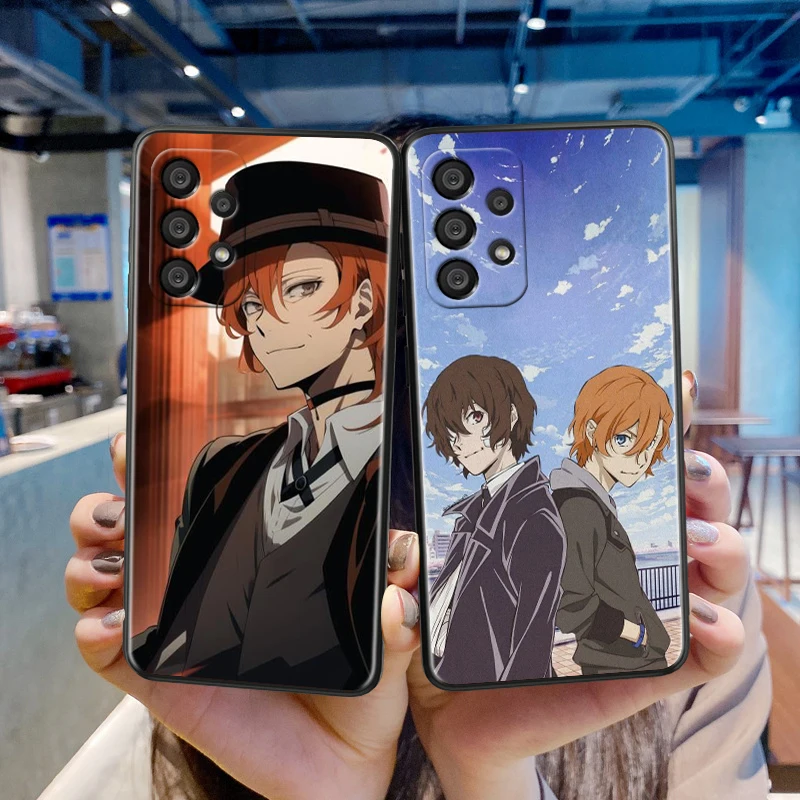 Bungo Stray Dogs Dazai Osamu For Samsung A55 A35 A25 A15 A14 A73 A53 A13 A05S A03S A02S A71 A52 A32 Black Soft Phone Case