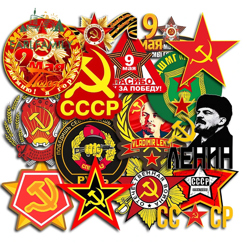 

EARLFAMILY 13cm for Soviet Union CCCP RUSS Car Stickers Vinyl RV JDM Red Logo Decal Personality Funny Motorcycle Waterproof