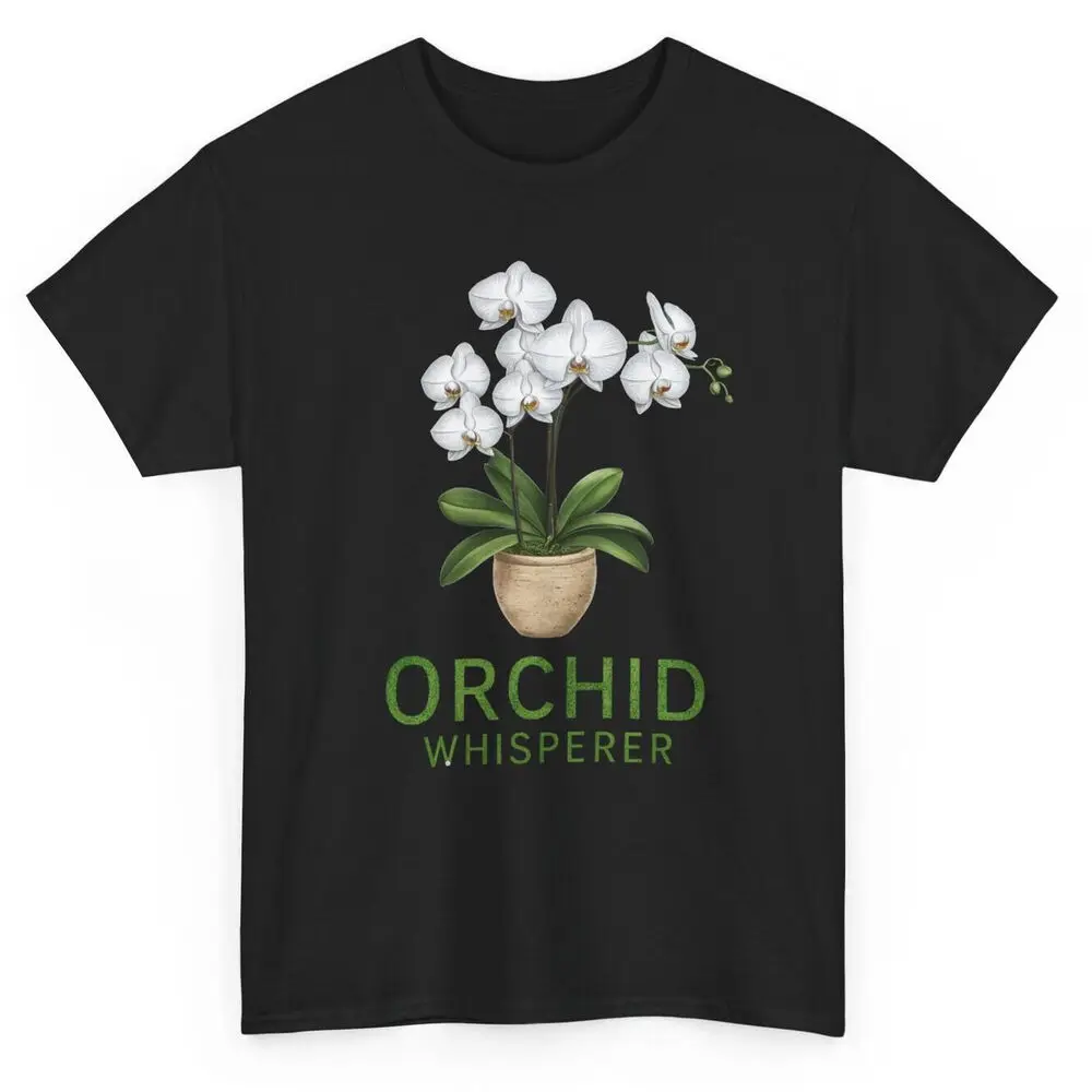 Florist Orchid Flower T-shirt - Novelty Orchid Whisperer Plant Lover Graphic Tee  Tees High Quality 100%Cotton Short Sleeve