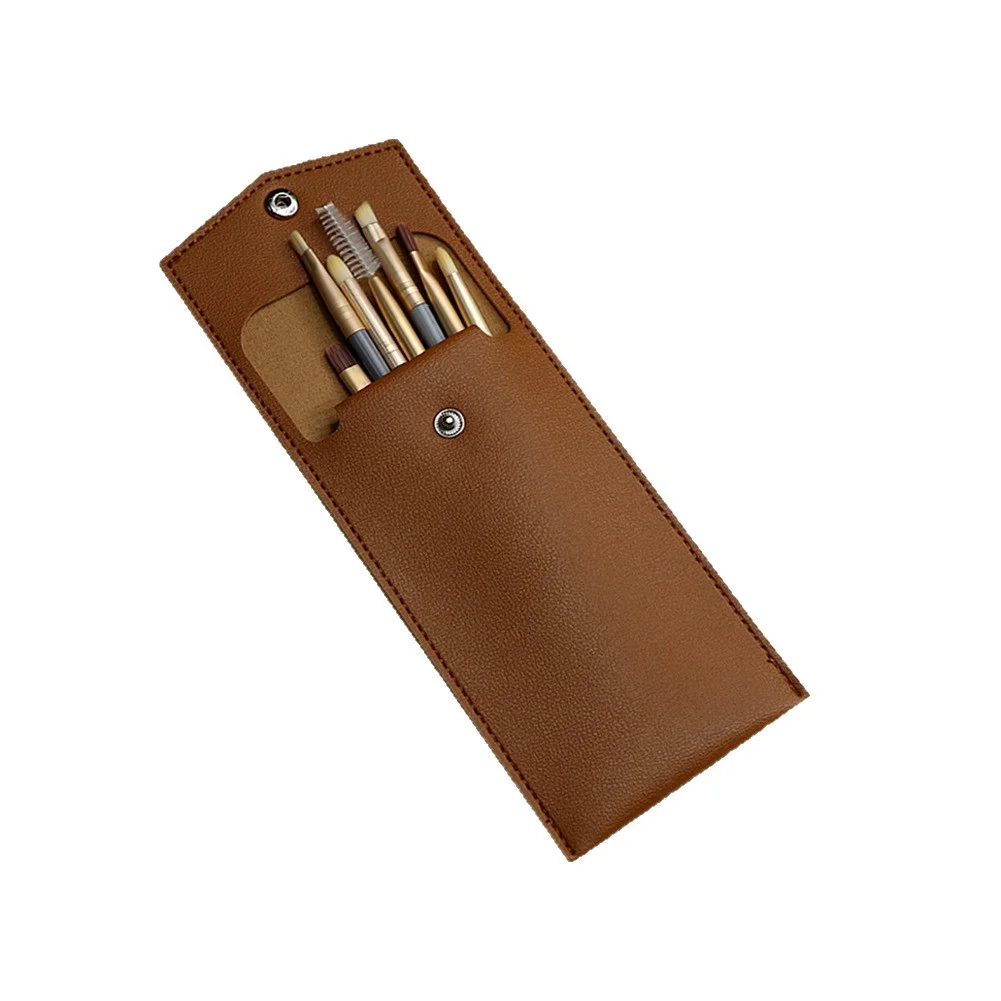 PU Leather Pencil Case Storage Bag Student Glasses Portable Stationery Bag Large-capacity Business Office Pen Storage Bag