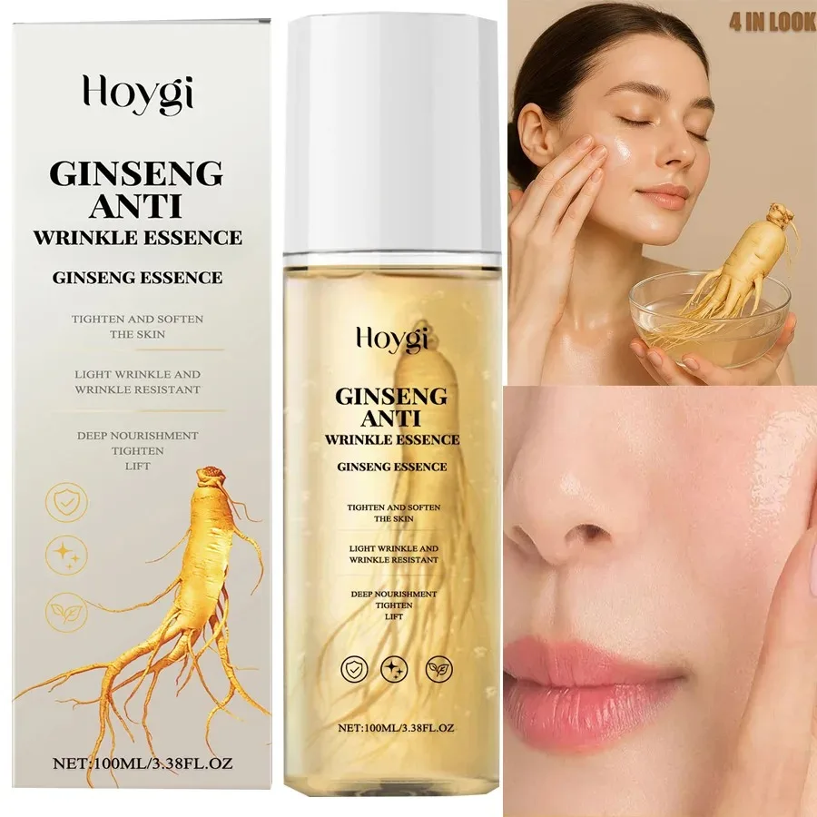 100ml Gold Ginseng Face Essence Polypeptide Lightning Moisturizing Smoothing Facial Serum for Skin Care Ginseng All Skin Types