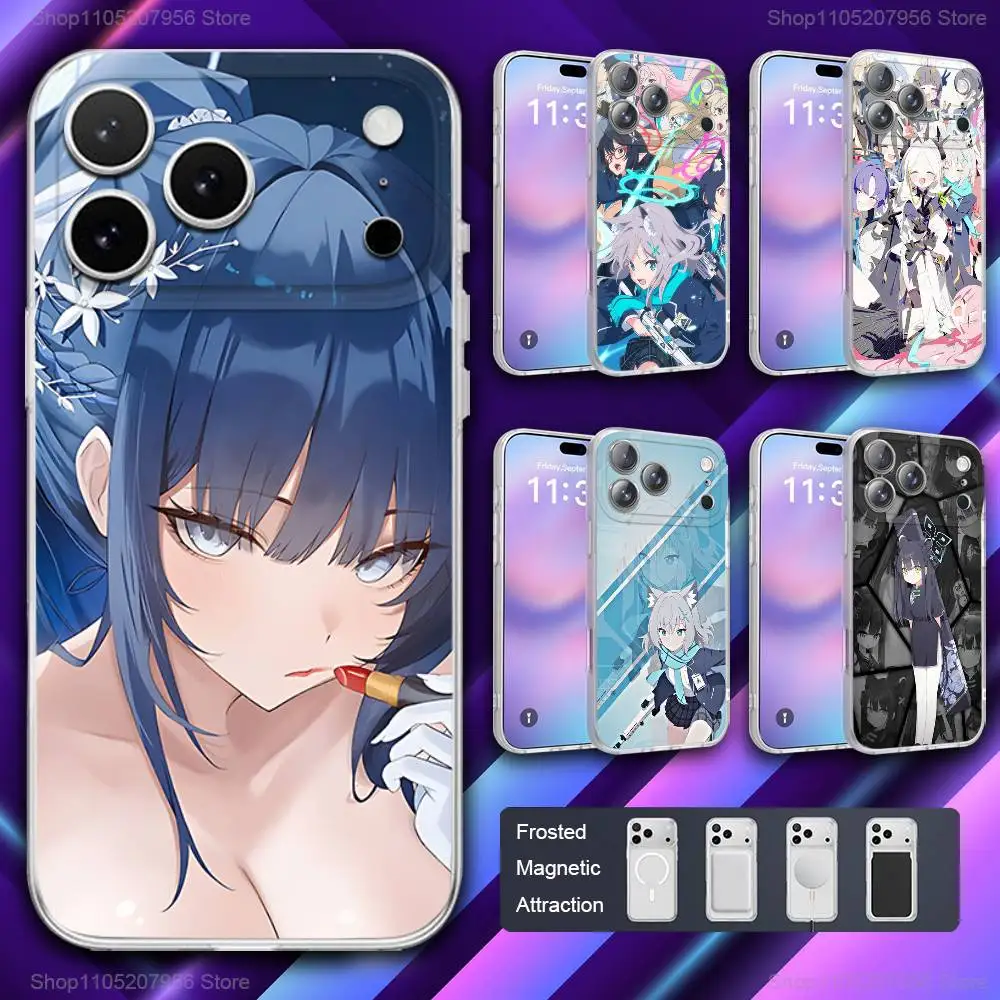 

Blue Game A-Archive For iPhone 11,12,15,14,13,17,16,Pro,Plus,E,Max,Air,Mini Magnetic Frosted Cover Phone Case
