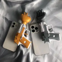 Fun casual entertainment game rock paper scissors toy gun iPhone case and Samsung series phone case, Best Gift Idea.