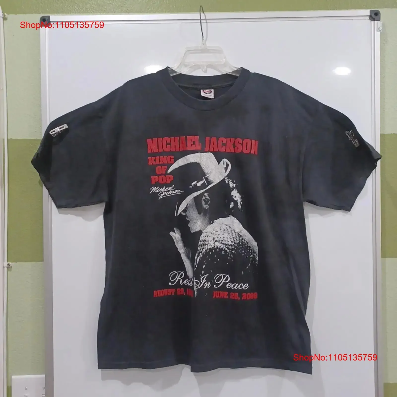 Michael Jackson RIP King Of Pop Tribute Mens T shirt XL vintage Washed designer clothes Unisex Stylish Stretched Casual fashion
