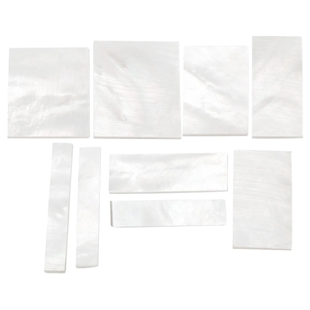 

9 PCS White Shell Material Guitar Inlay Inlays Block Fretboard Markers Dot