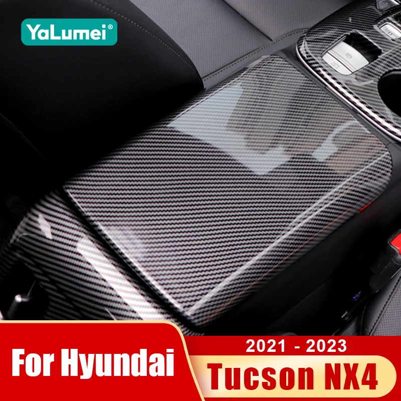 Für Hyundai Tucson NX4 2021 2022 2023 Hybrid N Line Auto Mittelkonsole Armlehnenbox Schutzabdeckung Anti-Kratz-Pad Zubehör