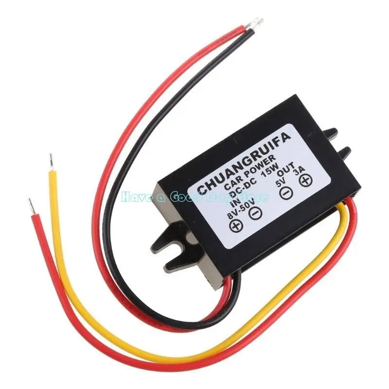 462D Waterproof 15W Pot Pot Pot Catu Power Adapter DC-DC Modul Konverter 12V hingga 5V