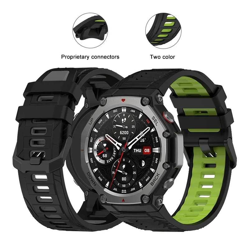 

Two-tone Band for Amazfit T-REX3 Silicone Breathable with A Metal Screwdriver Band Fit for HUAMI Amazfit T-Rex3