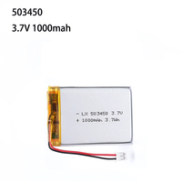 503450 3.7V 1000mAh Polymer Lithium Rechargeable Battery for GPS Smart Phone MP5 Walkie Talkie PS4 523450 Bateria Power Electric