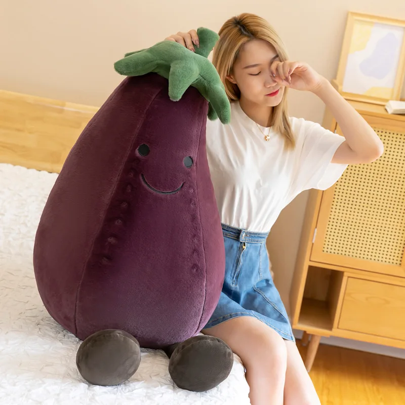 

Parody Vegetable Series Plush Toy Long Legs Funny Eggplant Doll Pillow for Girlfriend Christmas Gift Halloween Prop