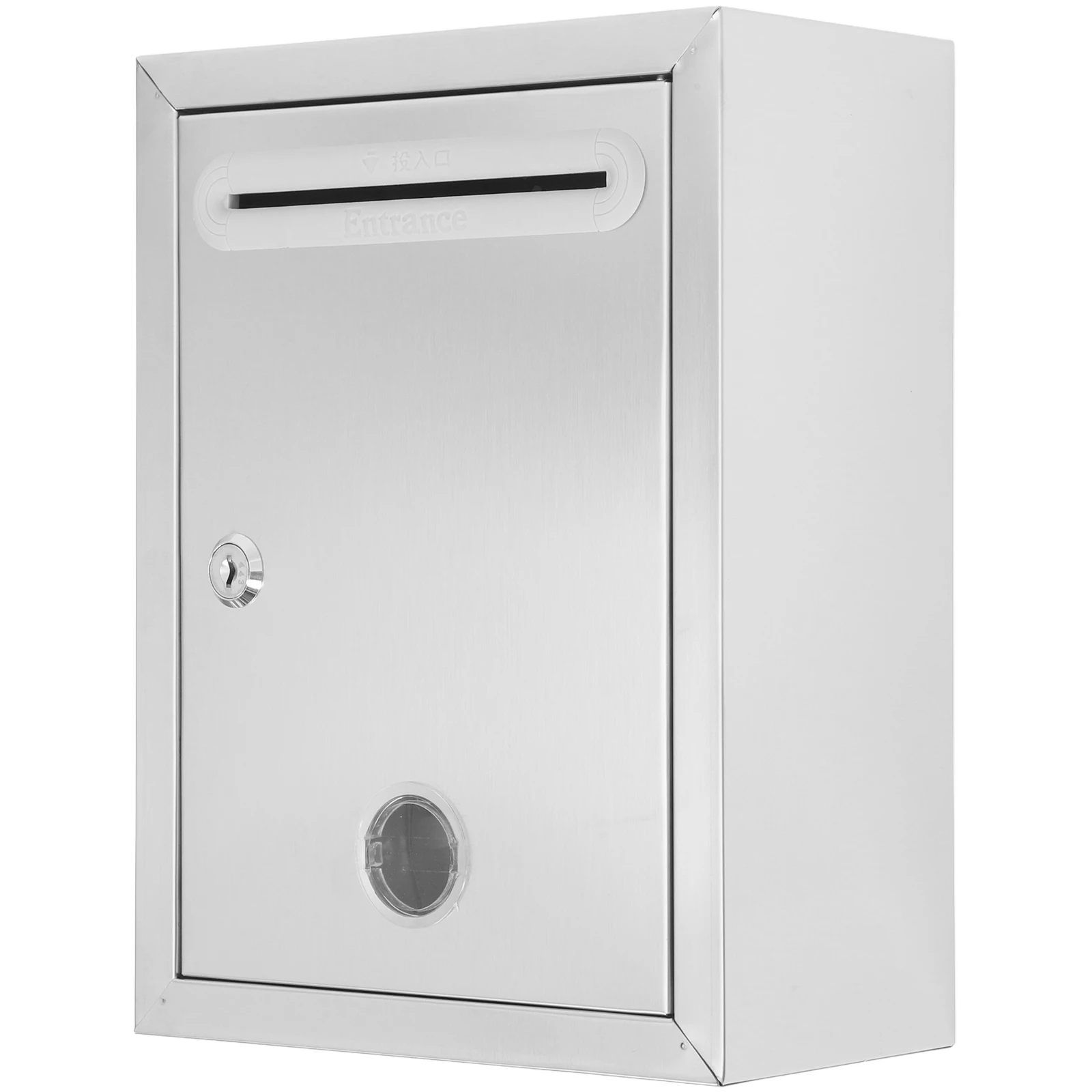 

Stainless Steel Suggestion Box Robust Lock Wall Mounted Mail Ballot Donation Complaint Boxes Easy Installation Metal