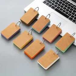 Portable Buckle Binder Notes Flash Cards Memo Pads DIY Blank Card Stationery Memo Pad Loose Leaf Notes Notepad Word Study