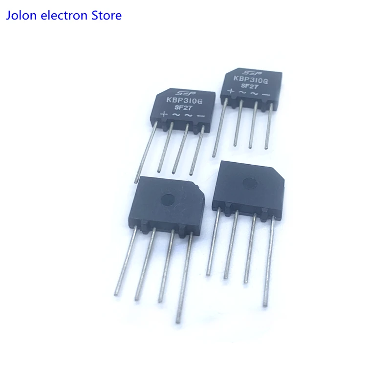 10pcs  KBP310G 3A 1000V DIP-4 plug-in bridge stack rectifier bridge full bridge flat bridge brand new original