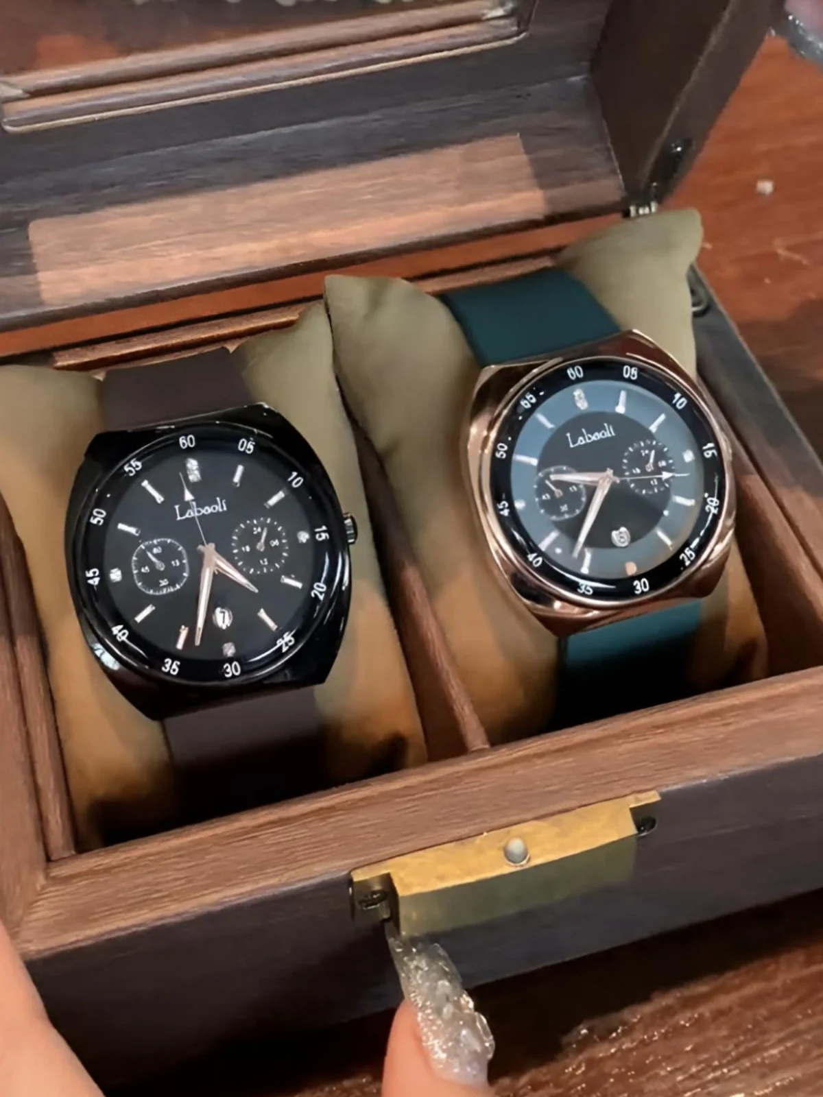 ساعات نسائية أنيقة، ساعات كوارتز بتقويم جديد للخريف/الشتاء للرجال والنساء، زوج من الساعات، ساعات الزوجين. #5