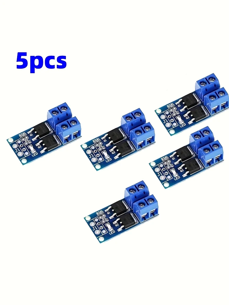 5 Stück Dual-Mosfet-Hochleistungs-Motorsteuerung DC 5V-36V 15A (Max 30A) 400W Dual-Hochleistungs-MOSFET-Auslöser-Schalter-Antriebsmodul