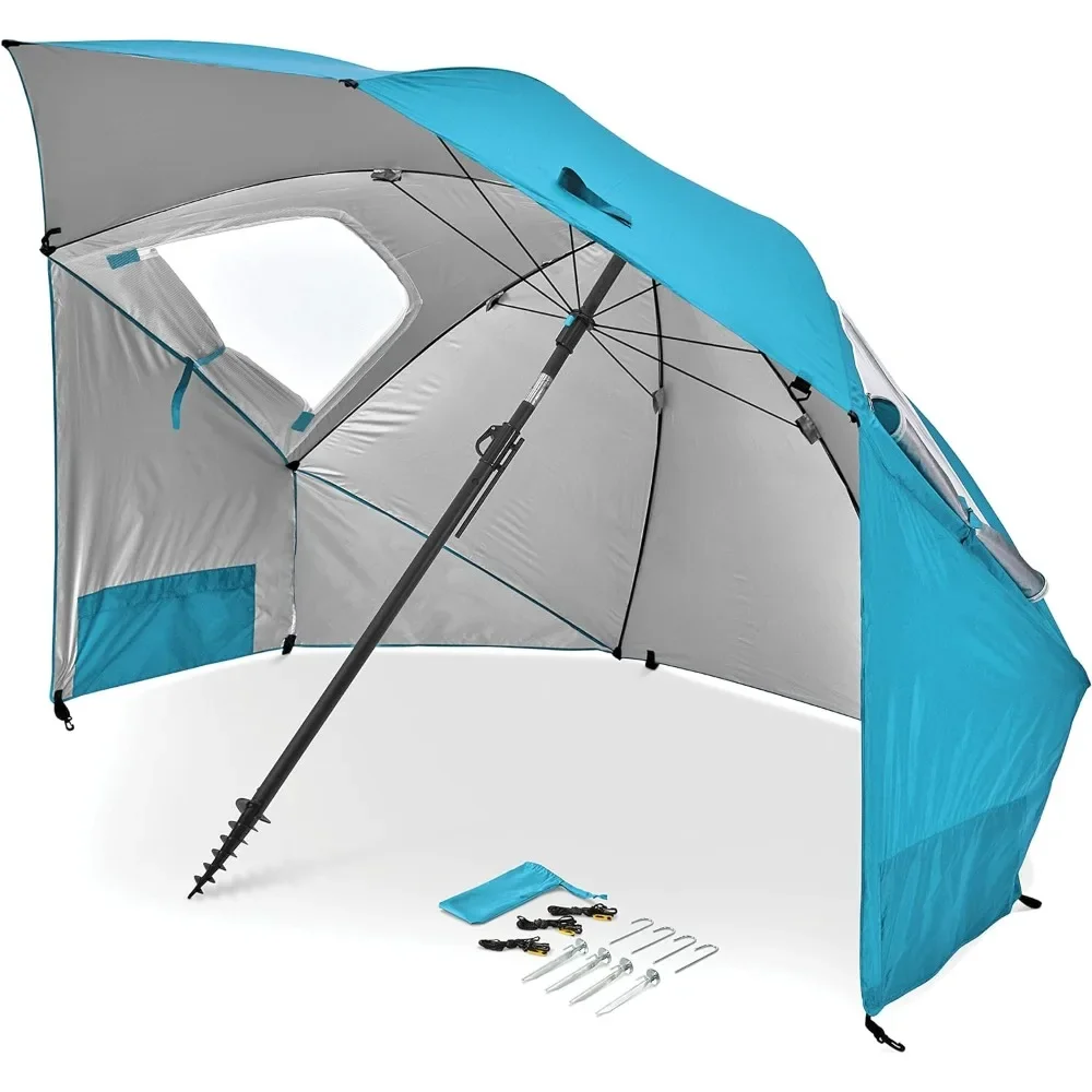 

Sun Shelter, Premiere XL UPF 50+ Umbrella Shelter for Sun and Rain Protection (9-Foot), Rain Shelter