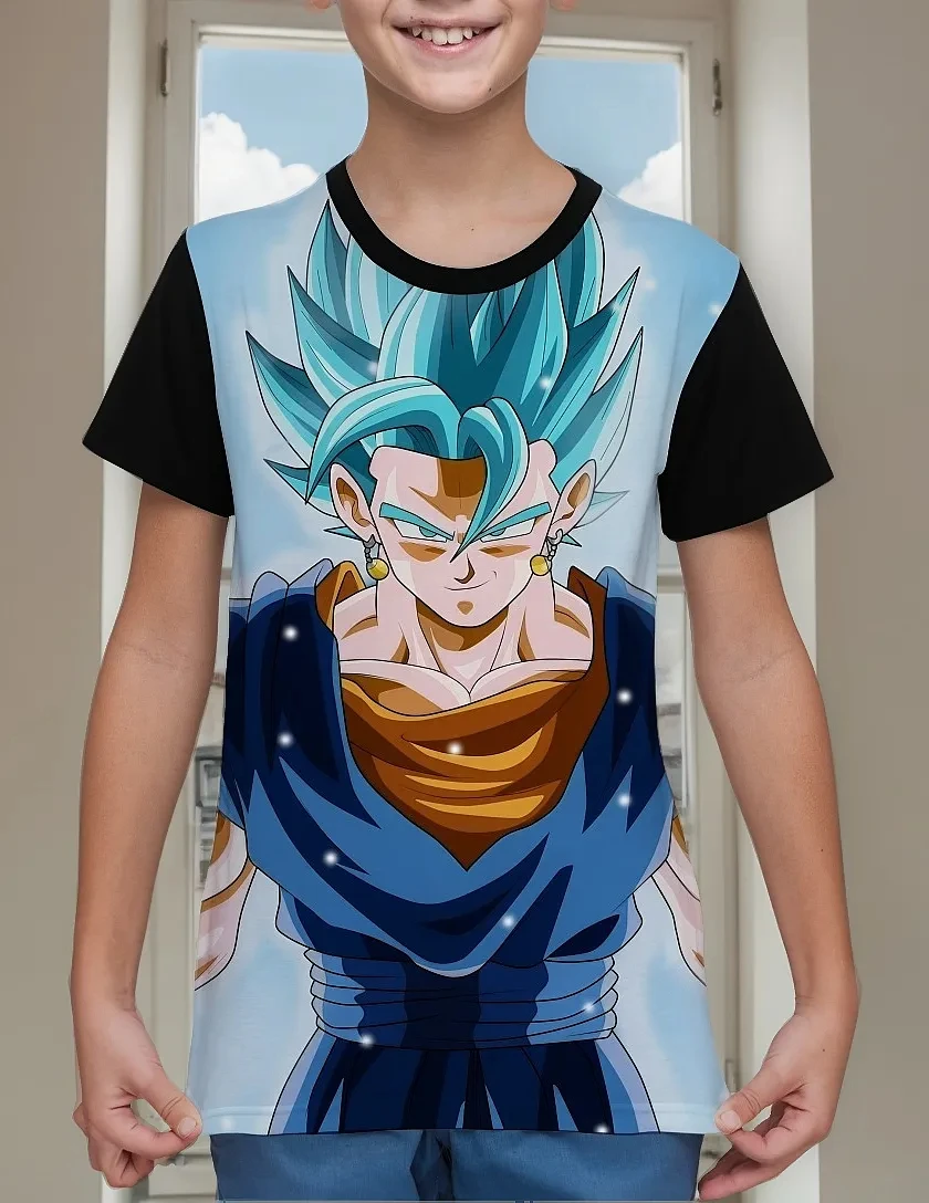 2026 Neues Erwachsenen-Herren-T-Shirt mit Dragon Ball Goku 3D-Druck, Kinder-Anime-T-Shirt, Spezielles Trikot