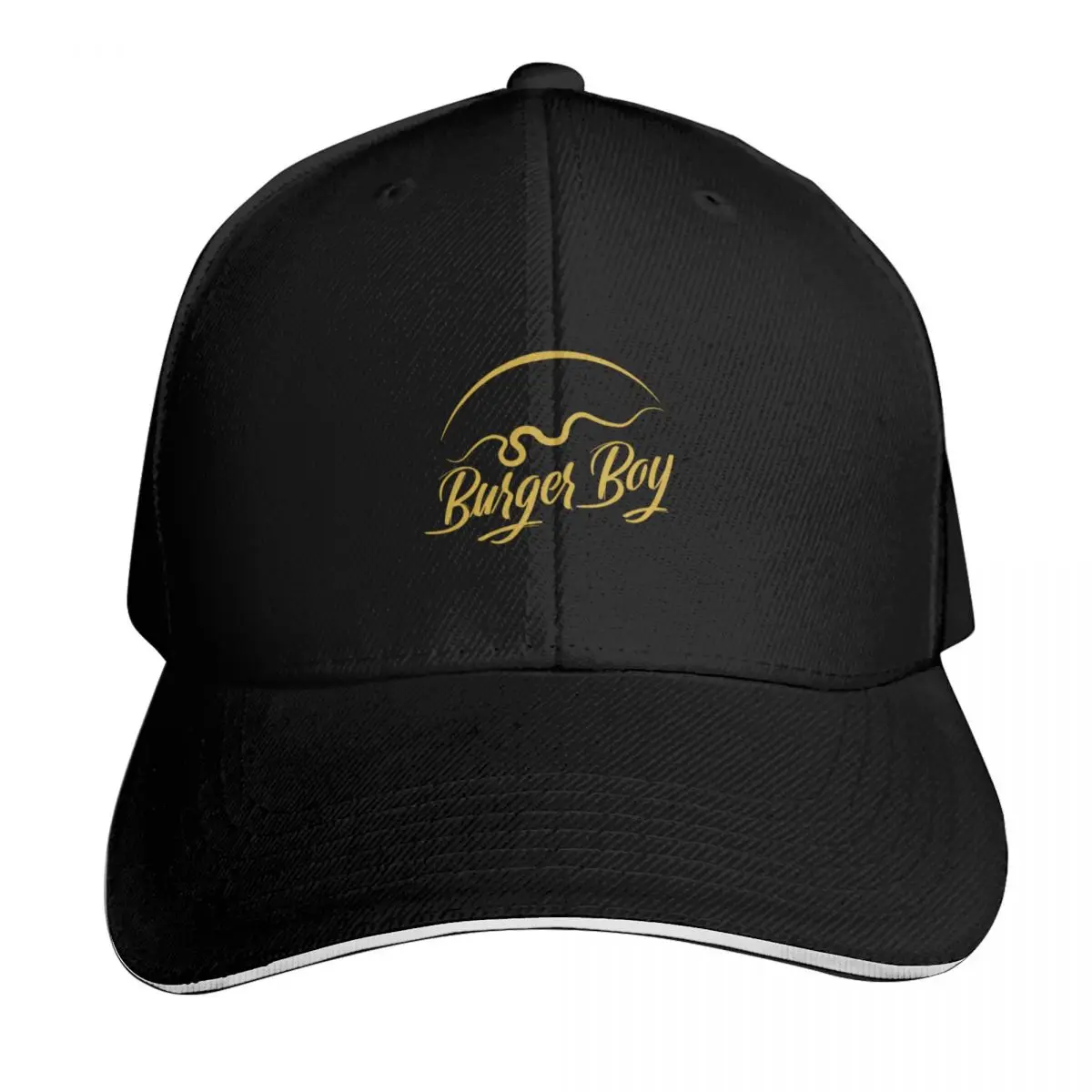 

Burger Boy Yellow Color Logo Baseball Cap New Hat Snap Back Hat dad hat Caps For Men Women's