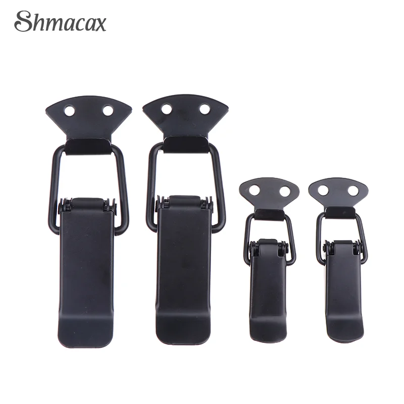 2Pcs Latch Catch Duck-mouth Buckle Hook Wooden Box Hasps Clamp Iron Spring Catch Clasp Loaded Draw Toggle Clamp Hasps