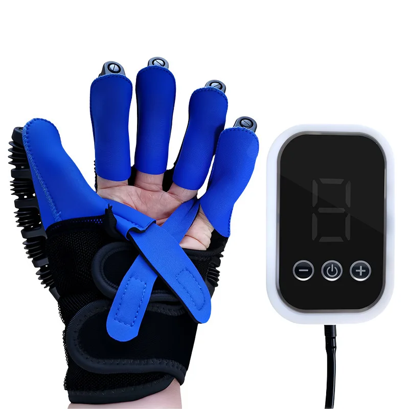 Hand Finger Rehabilitation Training Equipment Exercise Stroke Five-finger Flexion and Extension Electric Robot Gloves Massager