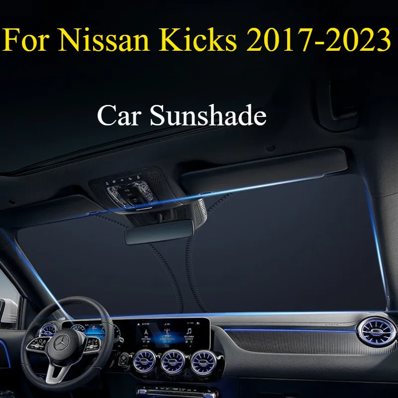 For Nissan Kicks 2017-2023 Car Sunshade Blocks Sunlight and UV Rays Waterproof and Dustproof  Durable