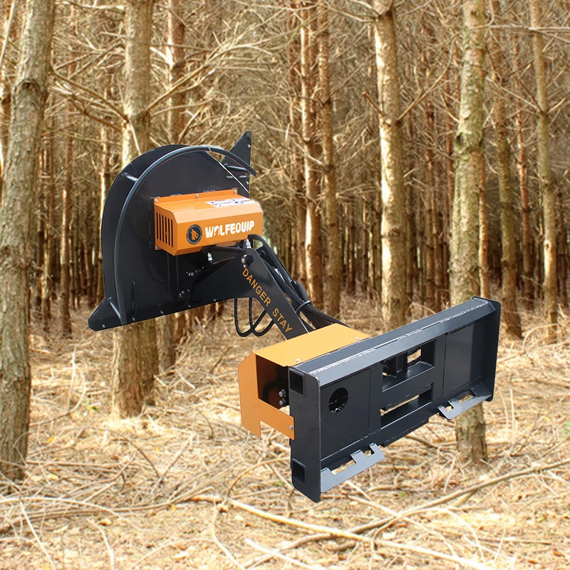 

Chinese Factory Hydraulic Forestry Machine Attachment Rotary Disc Mulcher Wood Tree Slasher Gearbox for Skid Steer Brush Mower