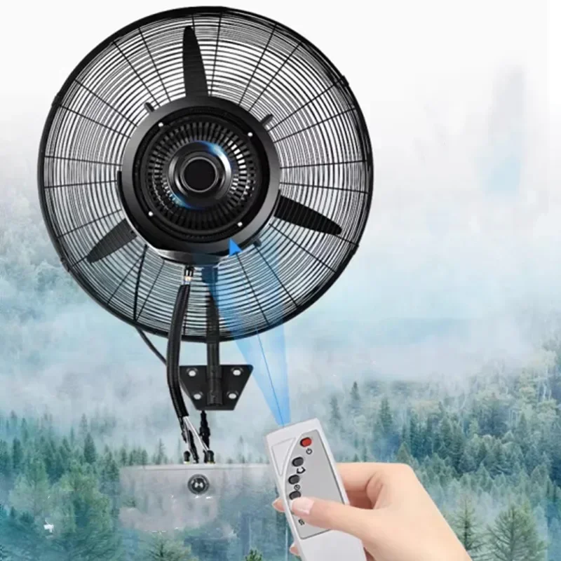 Ventilatore spray industriale elettrico domestico a parete Raffreddamento acqua nebulizzata Raffreddamento ad acqua Atomizzazione dell'aria Potente parete commerciale ad alta potenza F