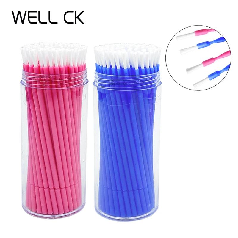 100Pcs/Bottle Dental Long Disposable Micro Brush Applicators Brushes Dentistry Odontologia Extension Tools Dental Lab