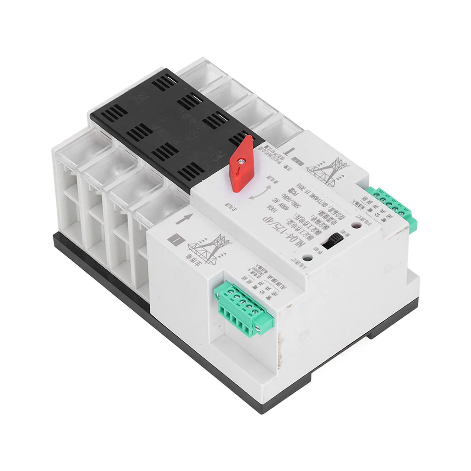 Dual Power Automatic Transfer Millisecond Controller mit Abdeckung NLQ4-125/4P 100A 400V AC Circuit Fast Transfer