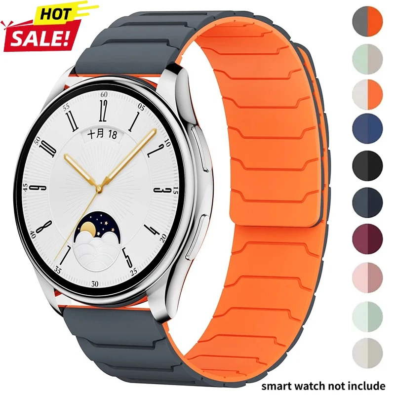 20/22mm Magnetic Silicone strap for OnePlus Watch 3 2 2R Bracelet Wristband for Huawei Watch GT5 GT4 46mm/for OPPO Watch Correa