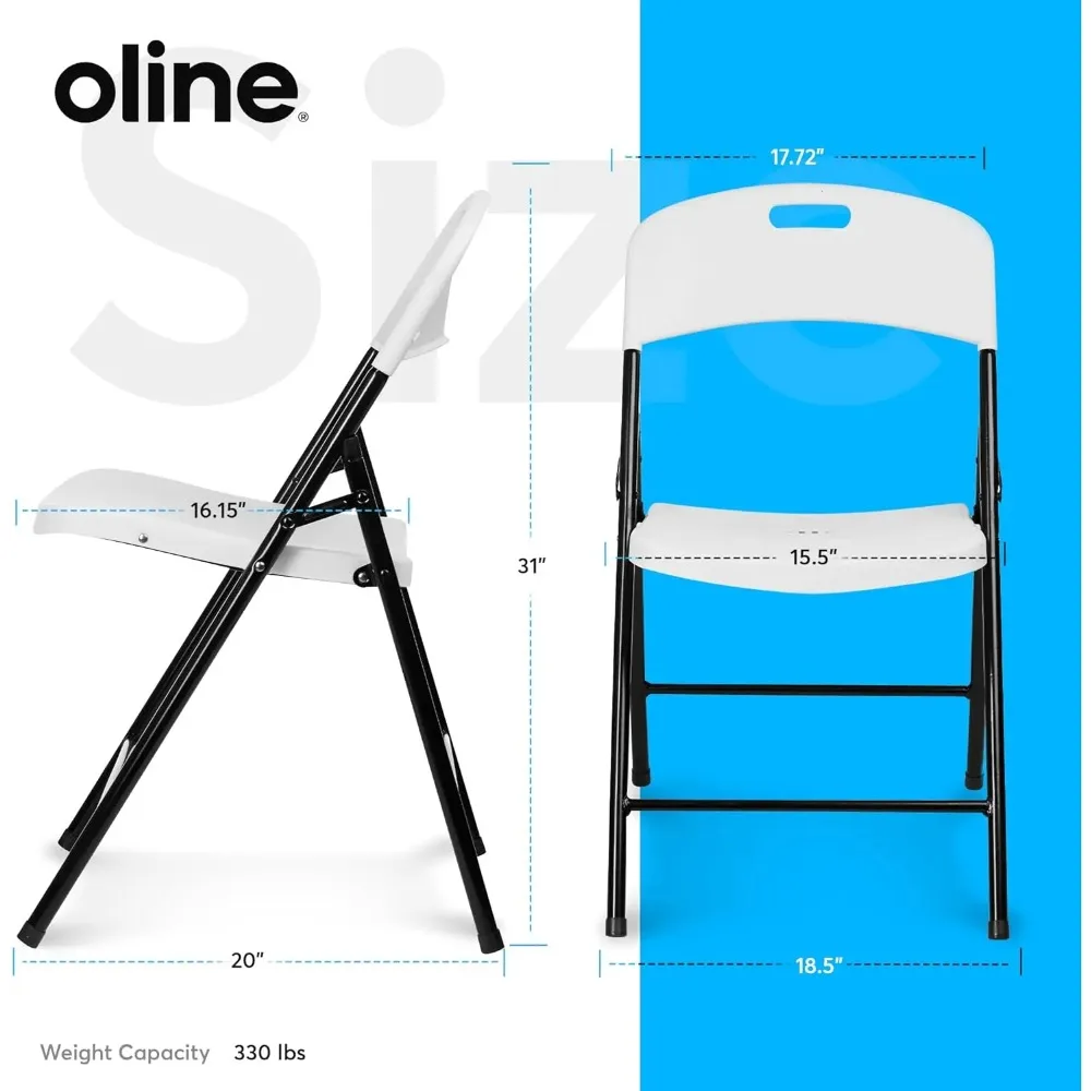 Folding chair, indoor and outdoor plastic commercial stackable folding chair, office, wedding, picnic, kitchen dining