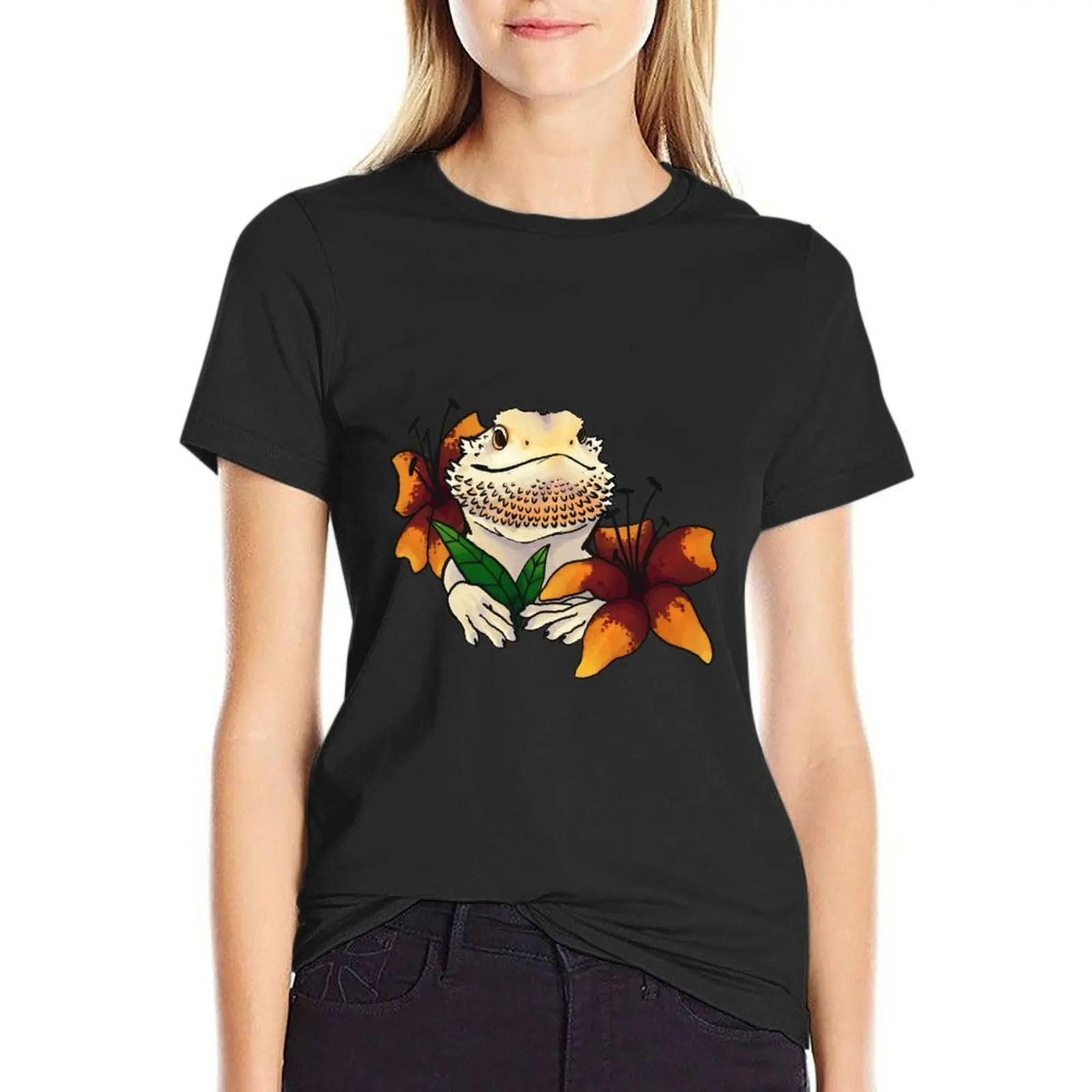 Bearded Dragon 2 T-Shirt plain cute tops Blouse vintage woman t shirt