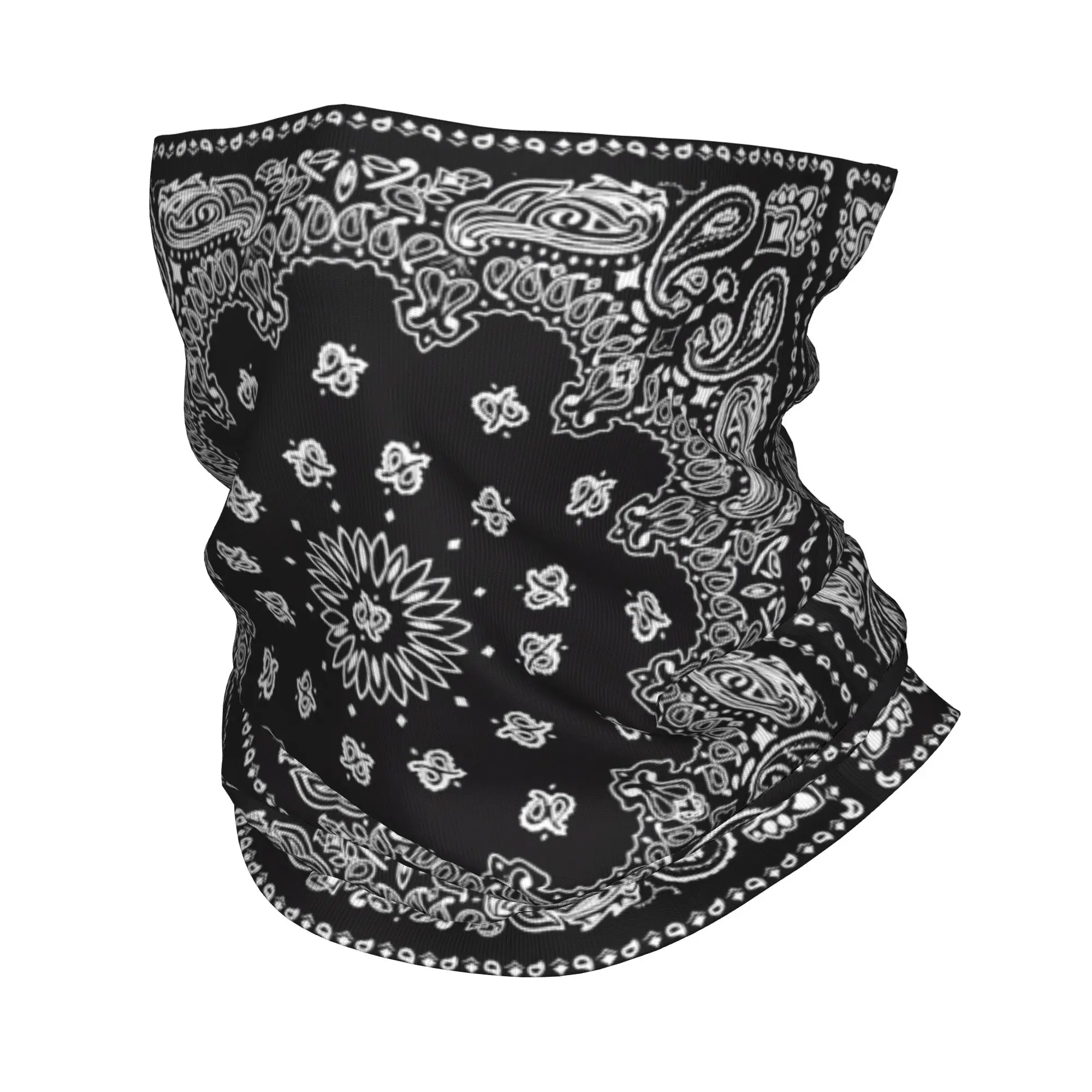 

Colorful Retro Paisley Pattern Boho Bohemian Floral Bandana Neck Gaiter Printed Mask Scarf Warm Face Mask Running For Men Women